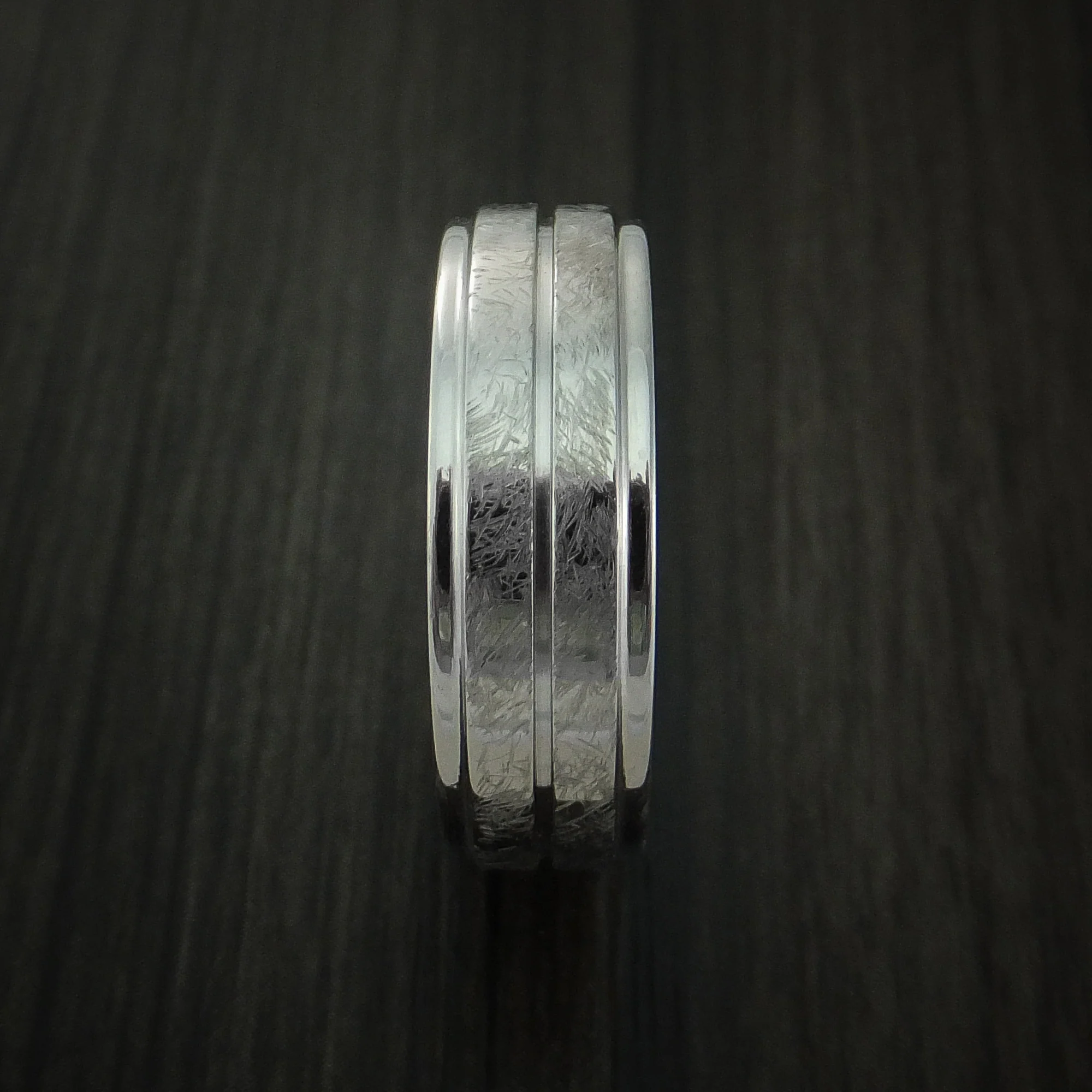 Cobalt Chrome Men's Ring Distressed Finish Band - Image 4