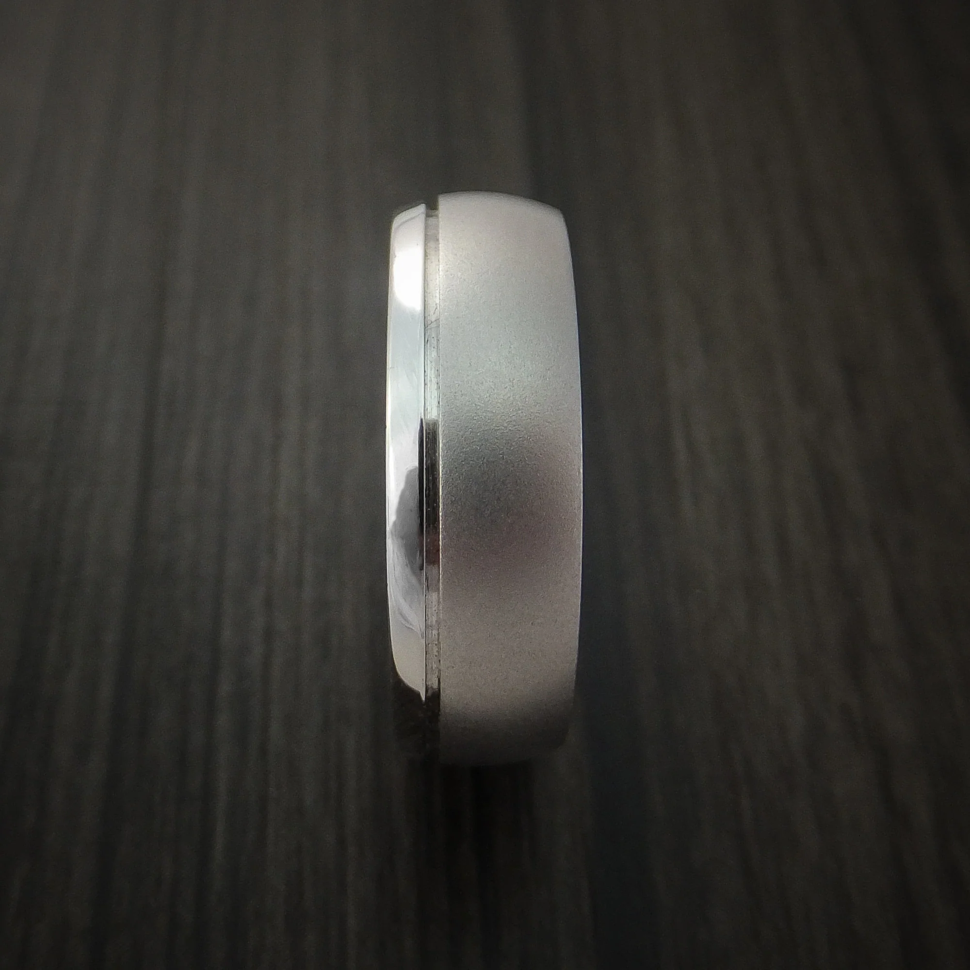 Cobalt Chrome Men's Ring with Two-Tone Finish Custom Made - Image 4