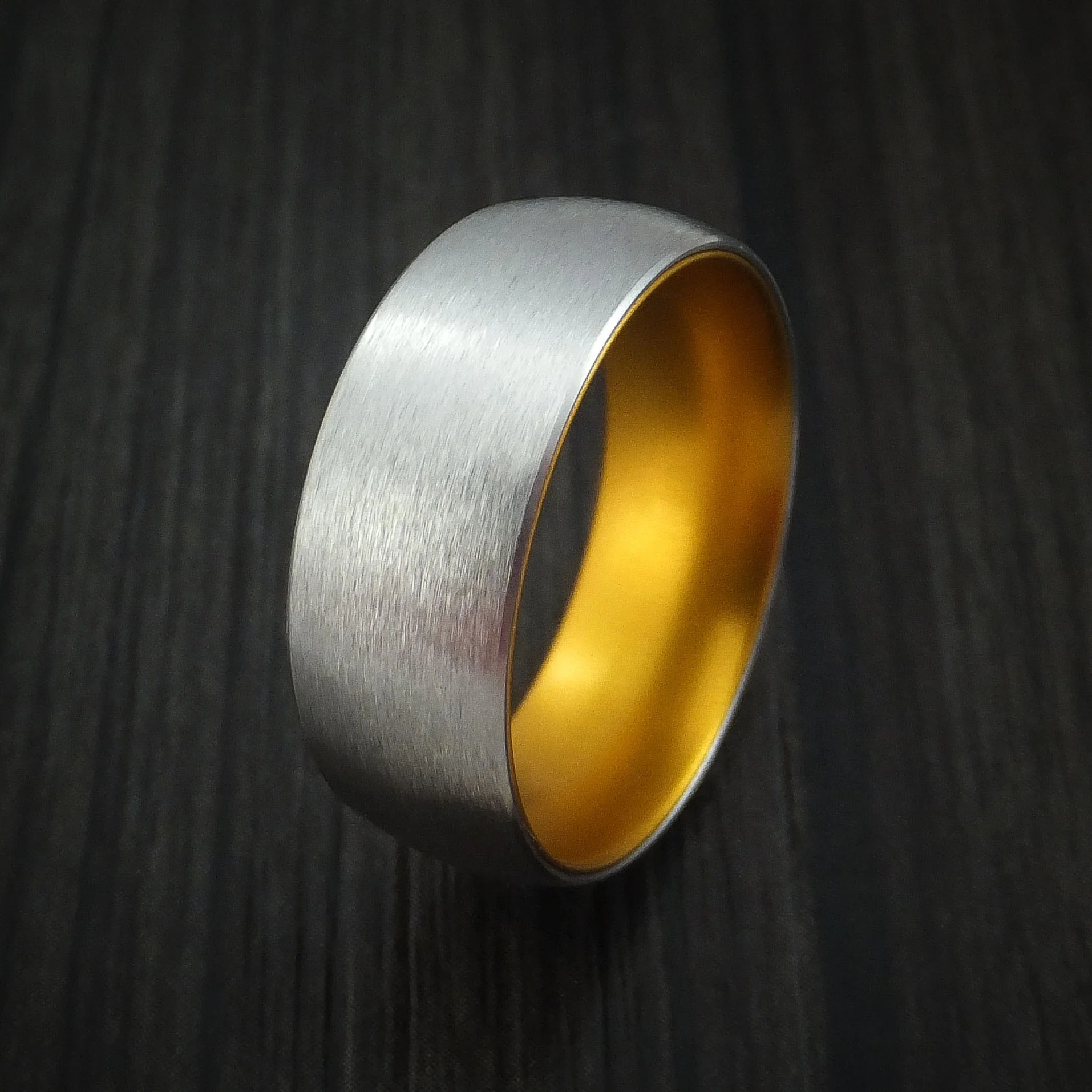 Cobalt Chrome with Gold Anodized Sleeve Custom Made Men's Band Choose Your Color - Image 4