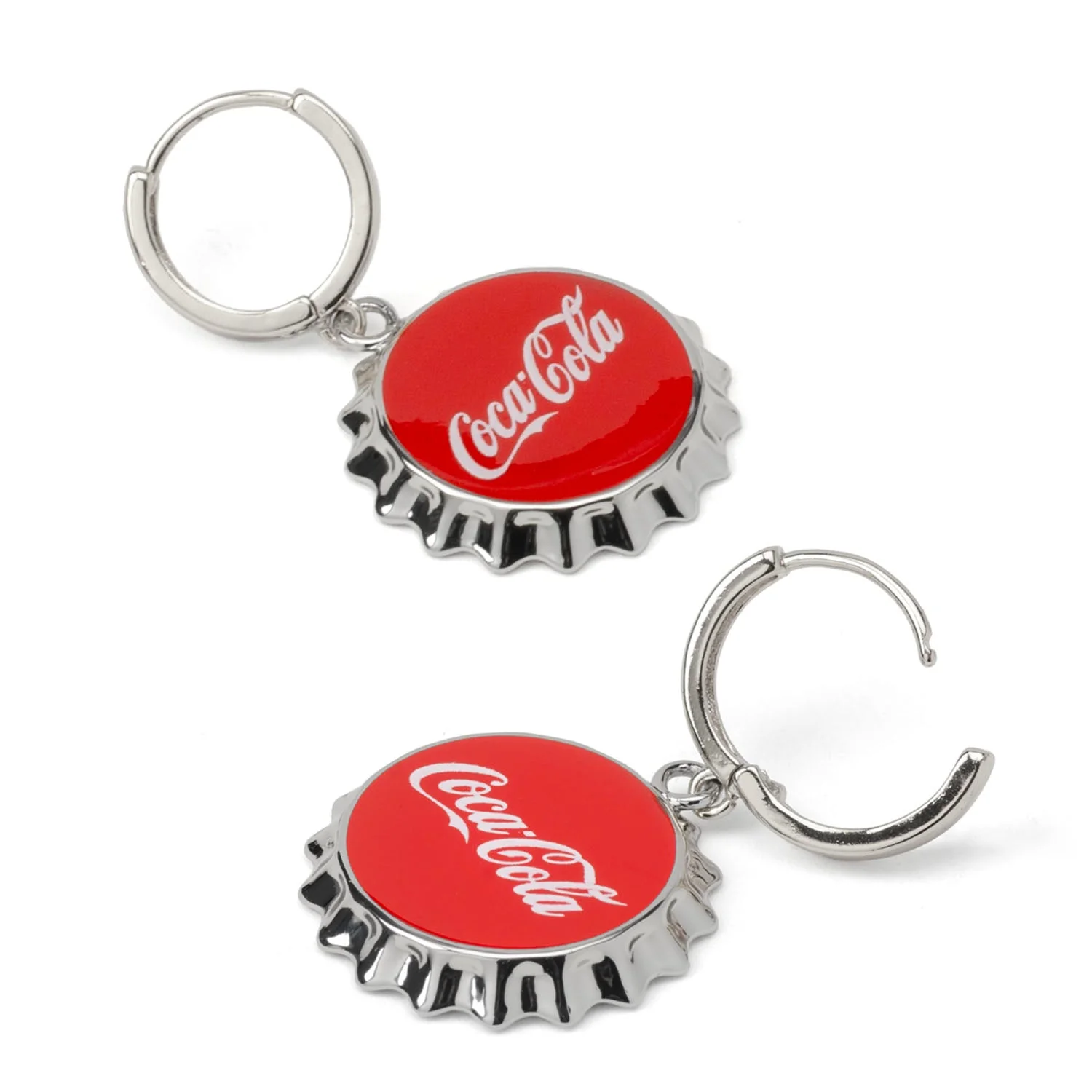 Coca-Cola Red Bottle Cap Earrings - Image 3