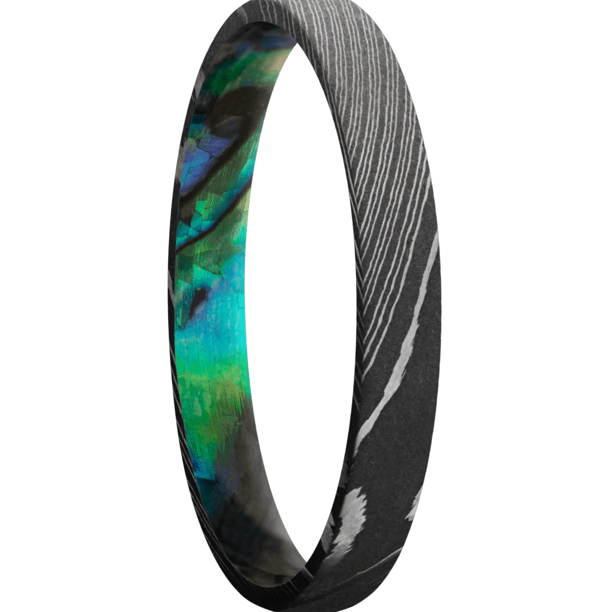 Damascus + Acid Finish + Abalone