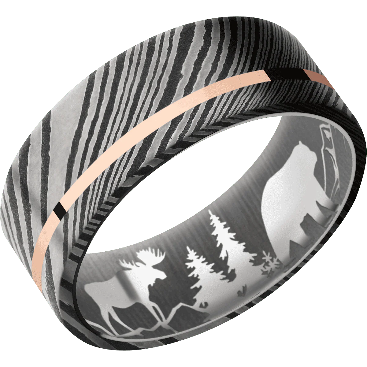Damascus + Acid Finish + Titanium - Image 2