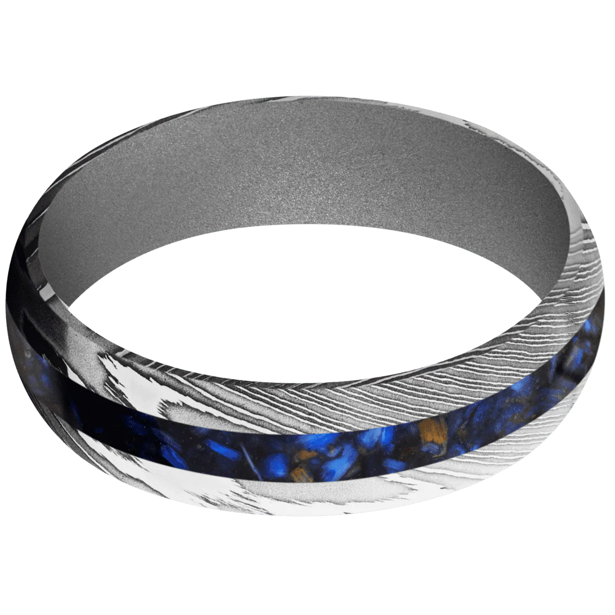 Damascus + Polish Finish + Crushed Silver - Image 3