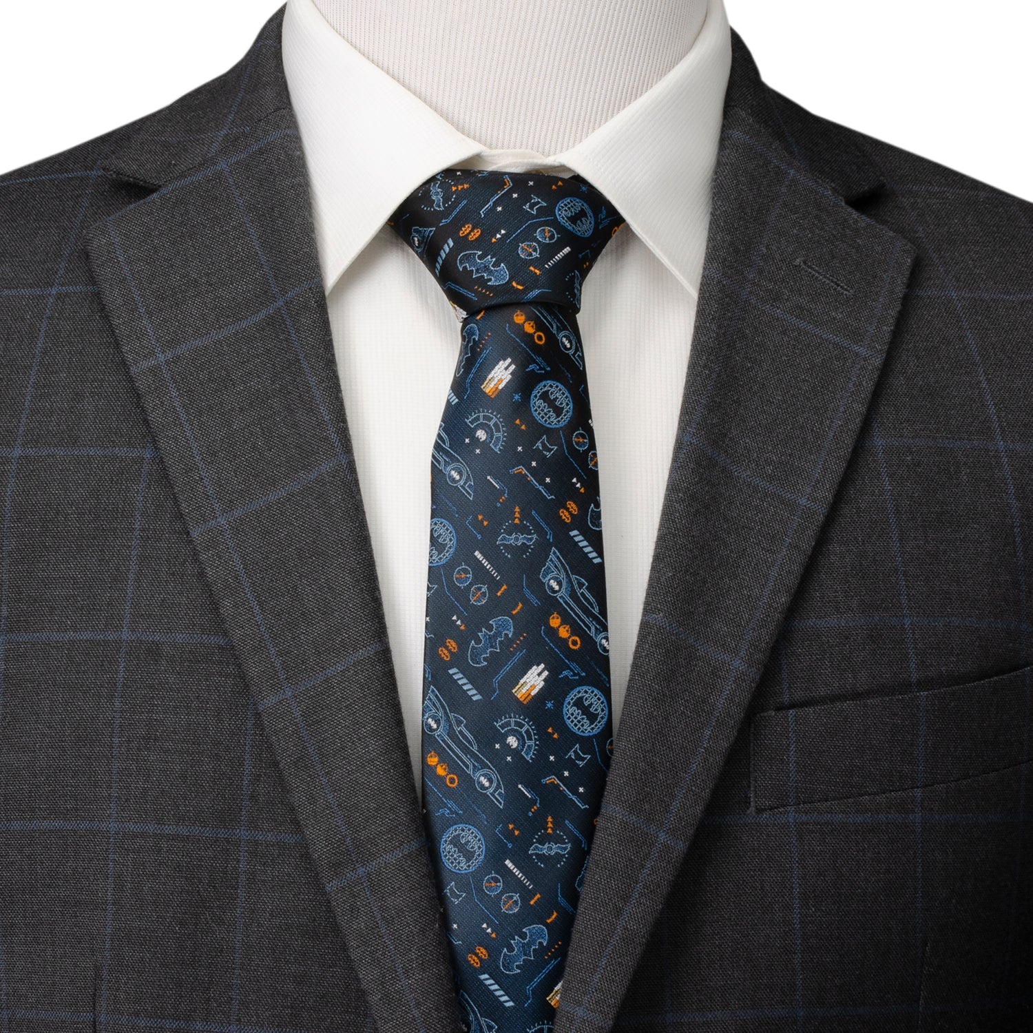 DC Batman Batmobile Black Men's Tie - Image 2