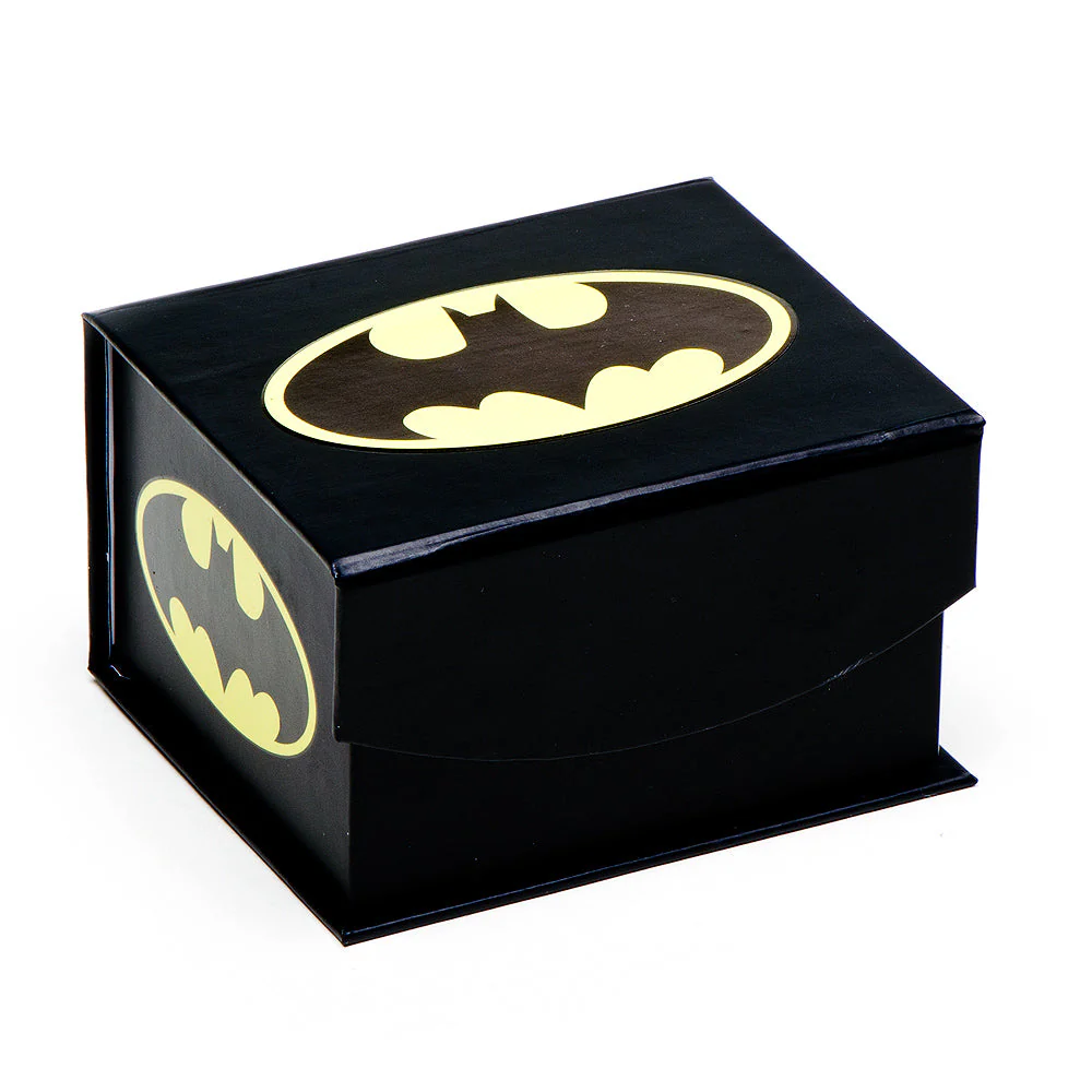 DC Batman Logo Satin Black Cufflinks - Image 4