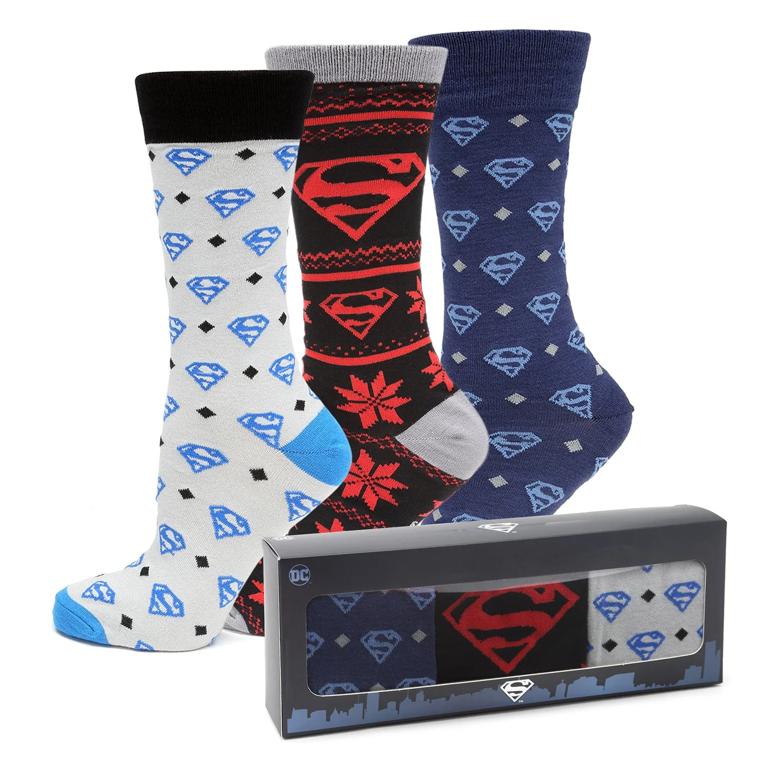 DC Superman 3 Pair Sock Gift Set - Image 2