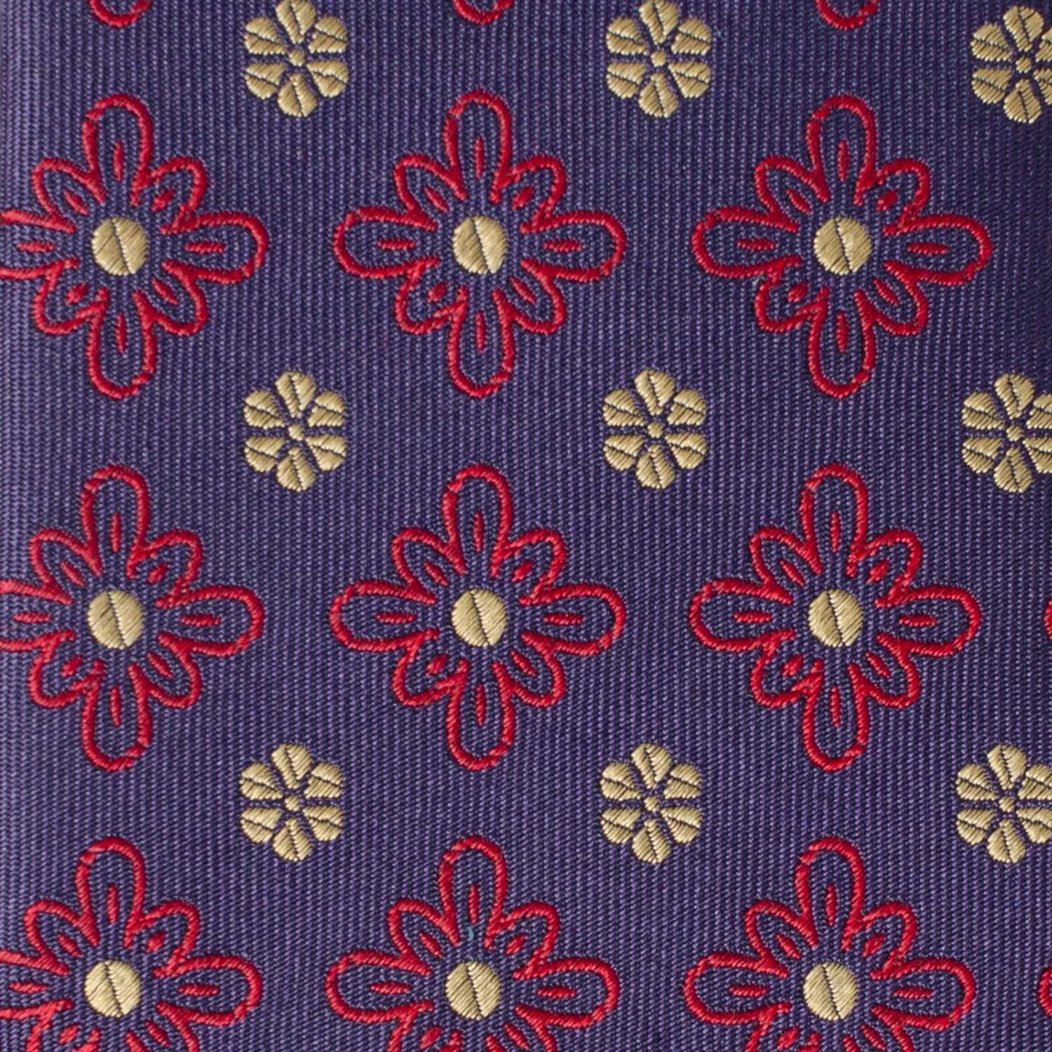 Deep Purple Floral Men's Tie - Image 4