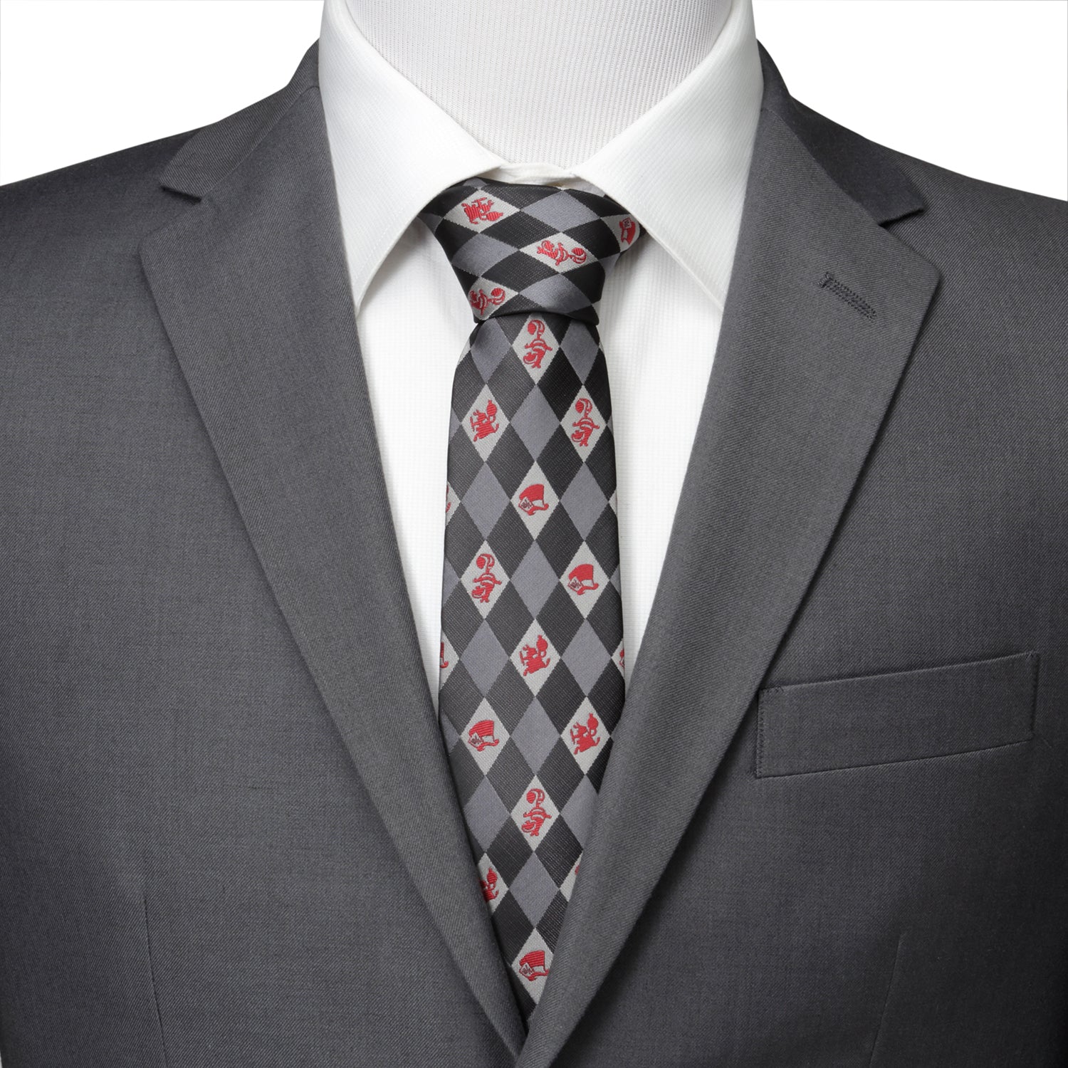 Disney Alice in Wonderland Gray Men's Tie - Image 2