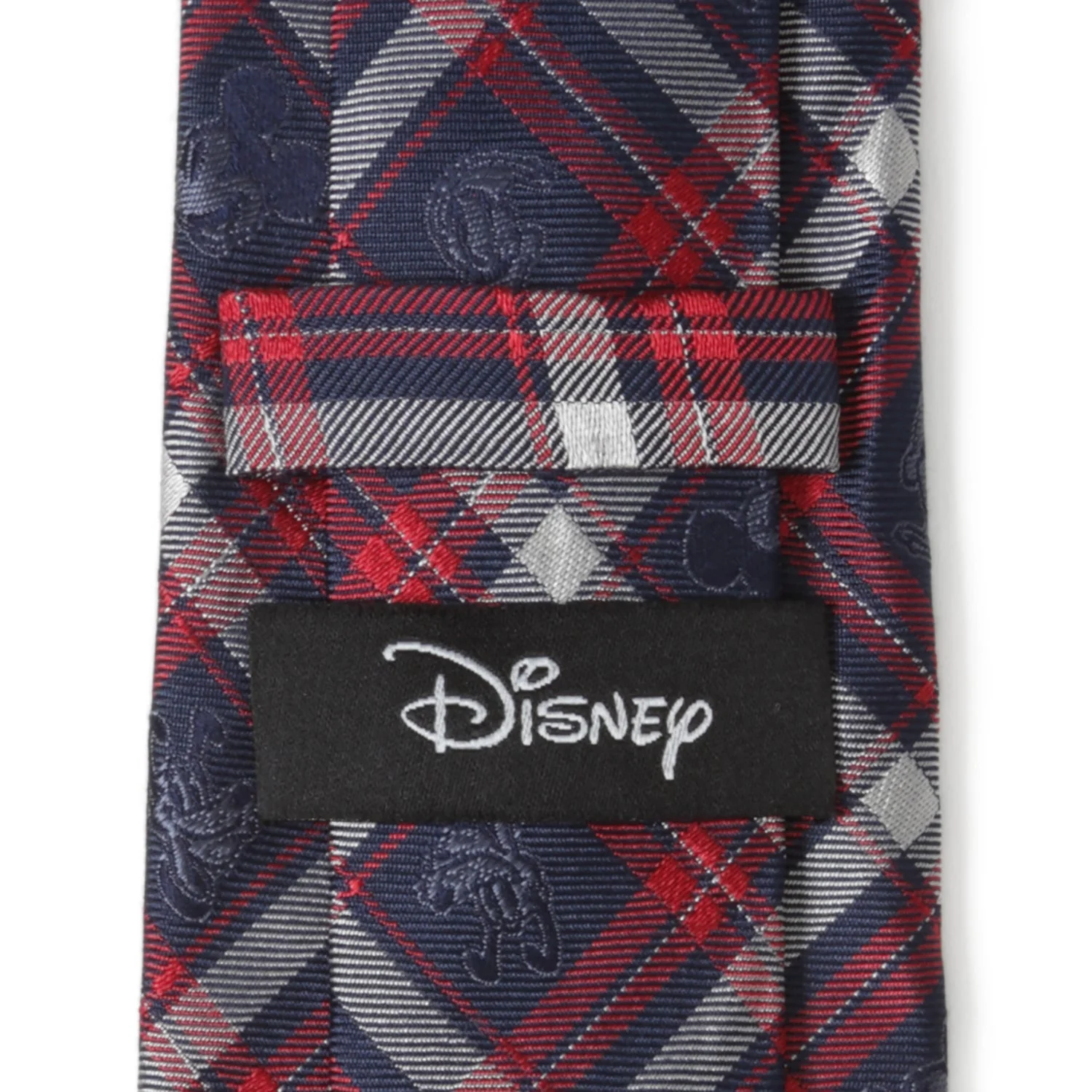Disney Mickey and Friends Navy Plaid Men's Tie - Image 5