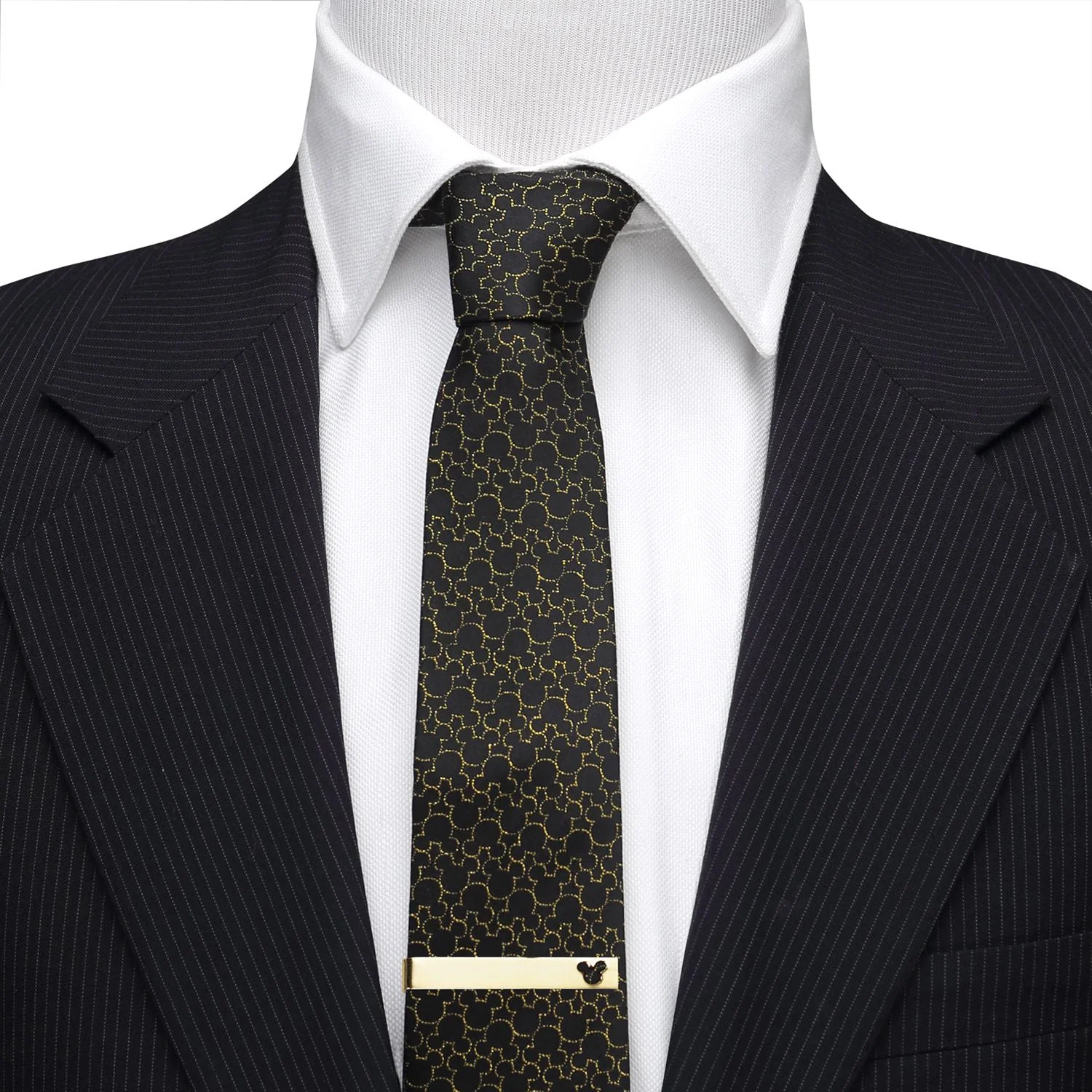 Disney Mickey Mouse Cutout Gold Tie Bar - Image 2