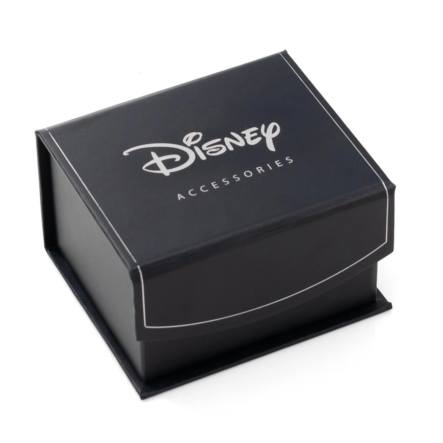 Disney Mickey Mouse Silhouette Floating B/W Crystal Stainless Steel Cufflinks - Image 4