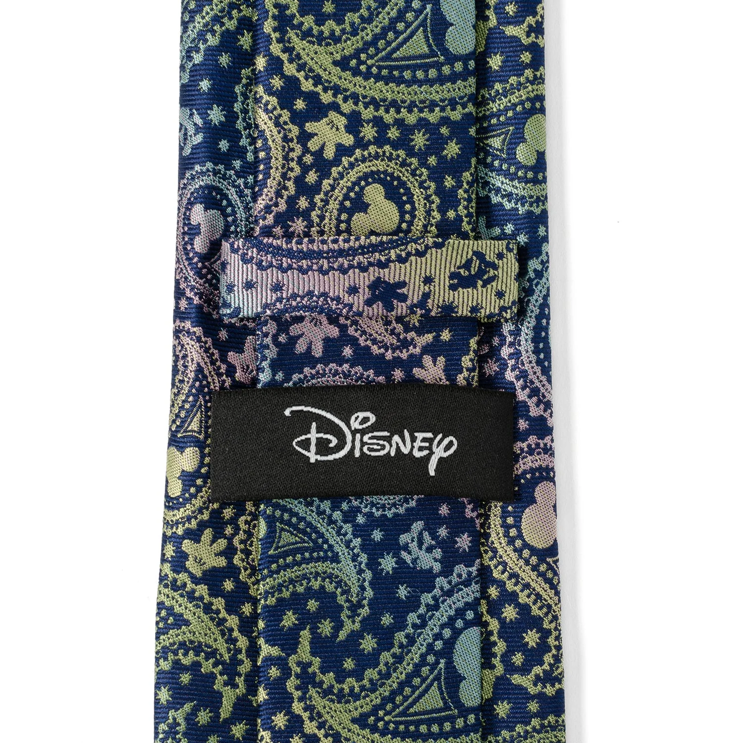 Disney Mickey Mouse Silhouette Iridescent Paisley Navy Tie - Image 4