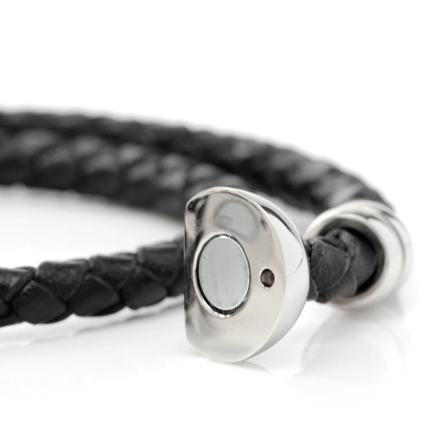 Disney Mickey Silhouette Black Double Wrapped Leather Bracelet - Image 4