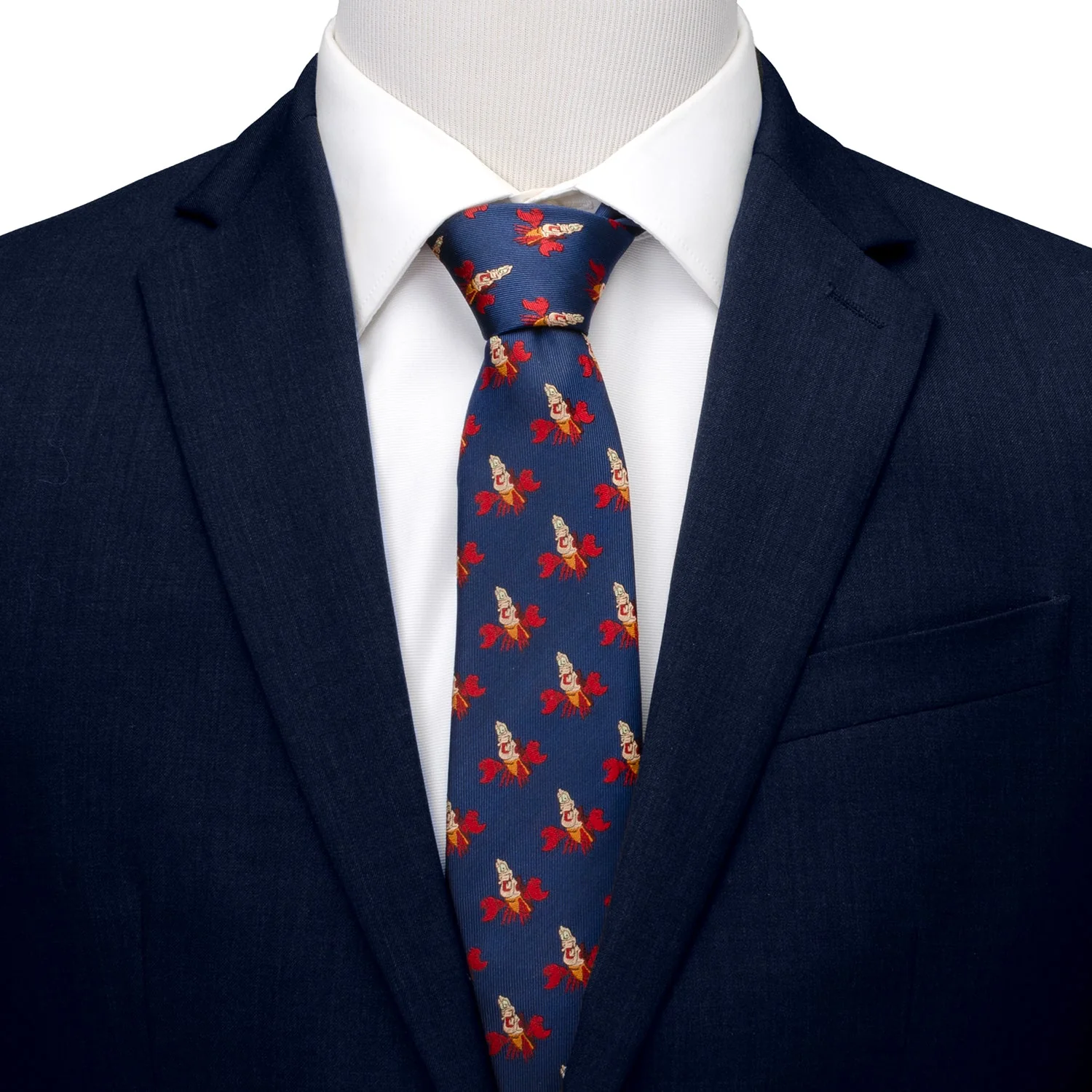 Disney The Little Mermaid Sebastian Hidden Message Blue Men's Tie - Image 3