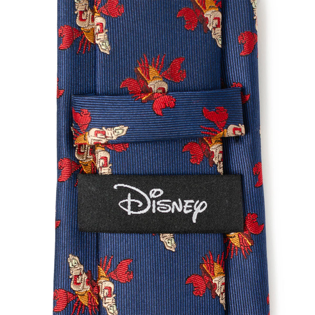 Disney The Little Mermaid Sebastian Hidden Message Blue Men's Tie - Image 7
