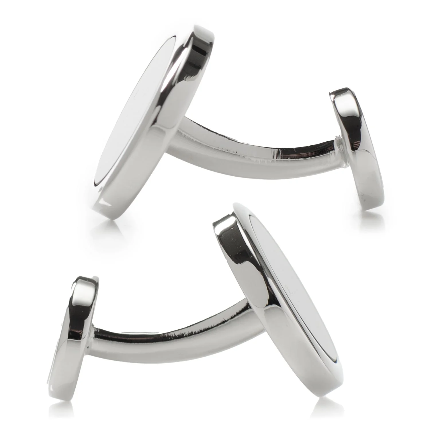 Double Sided Onyx Round Beveled Cufflinks - Image 5