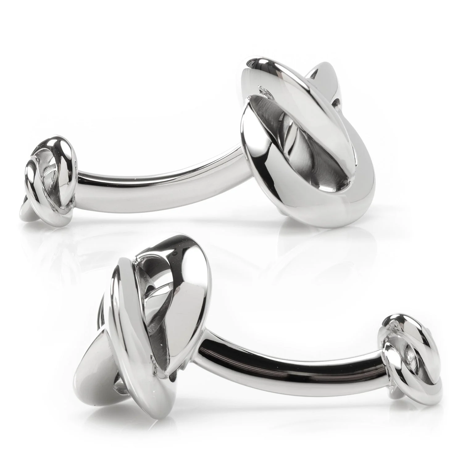 Double Sided Silver Knot Cufflinks - Image 2