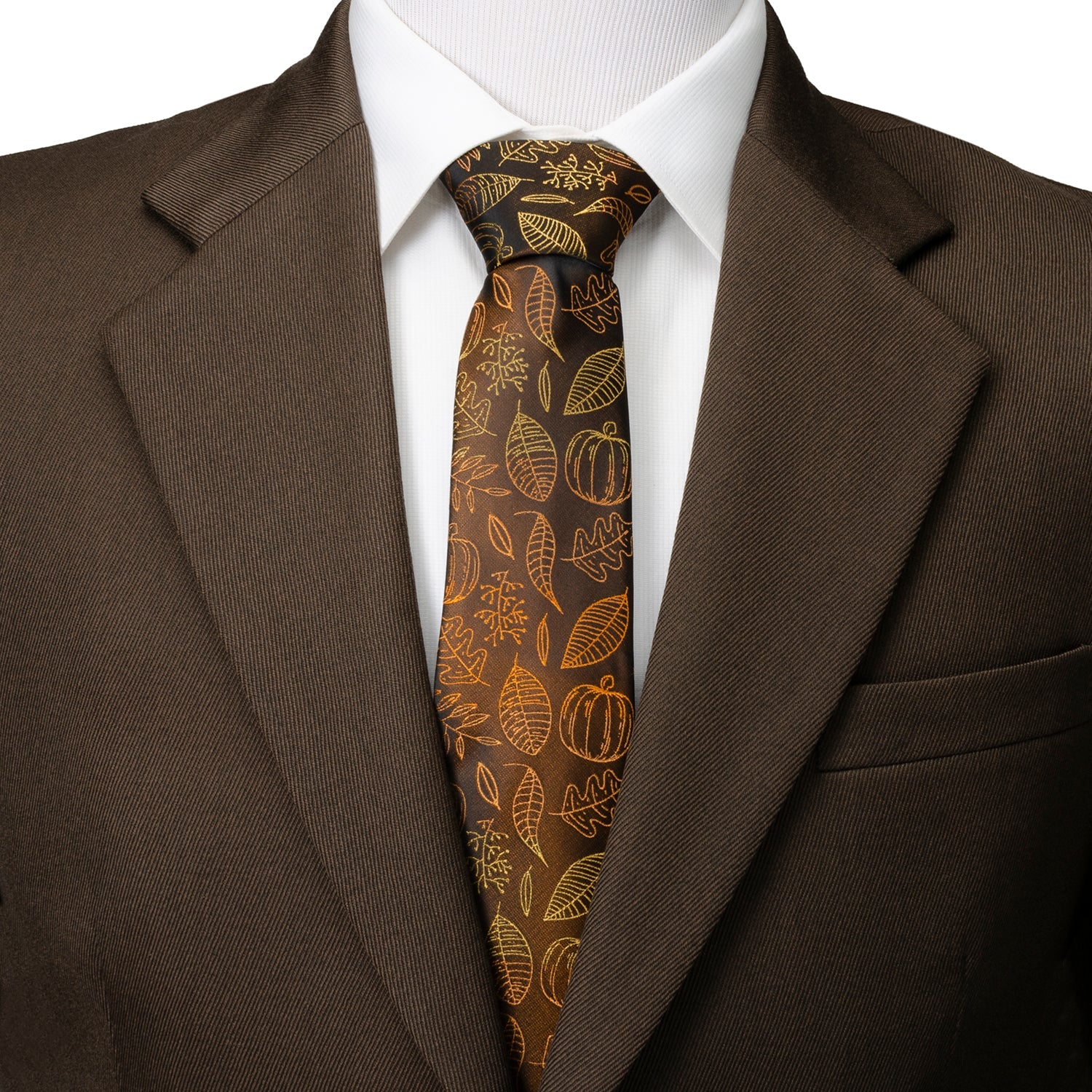 Fall Spice Men's Brown Tie - Image 2