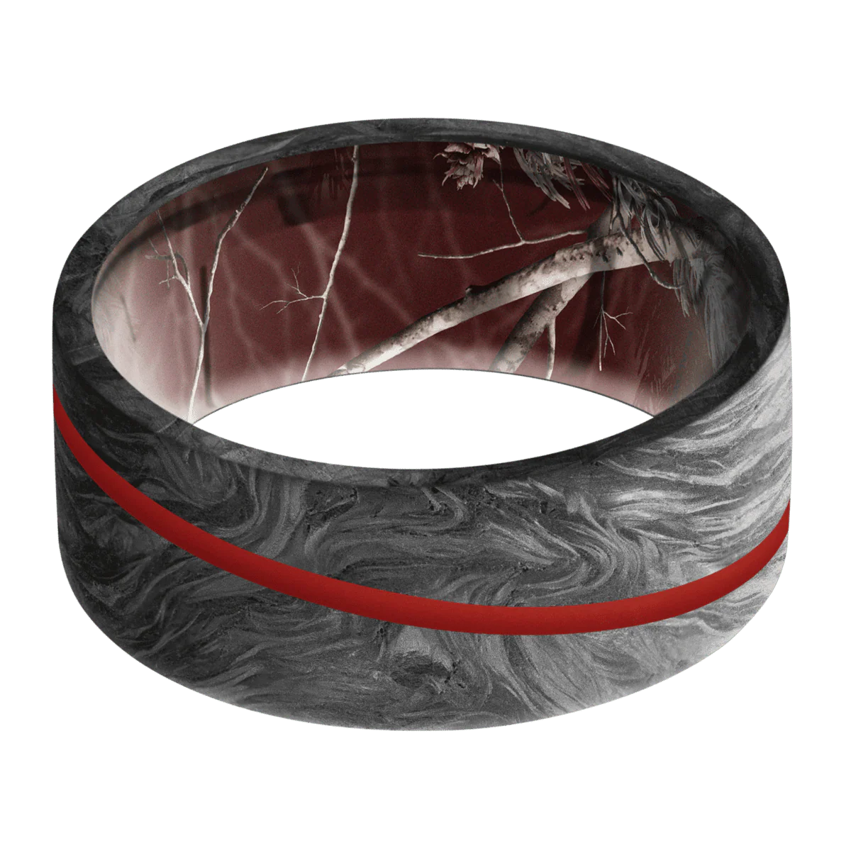 Forged Carbon Fiber + None Finish + RealTree APC Maroon - Image 3