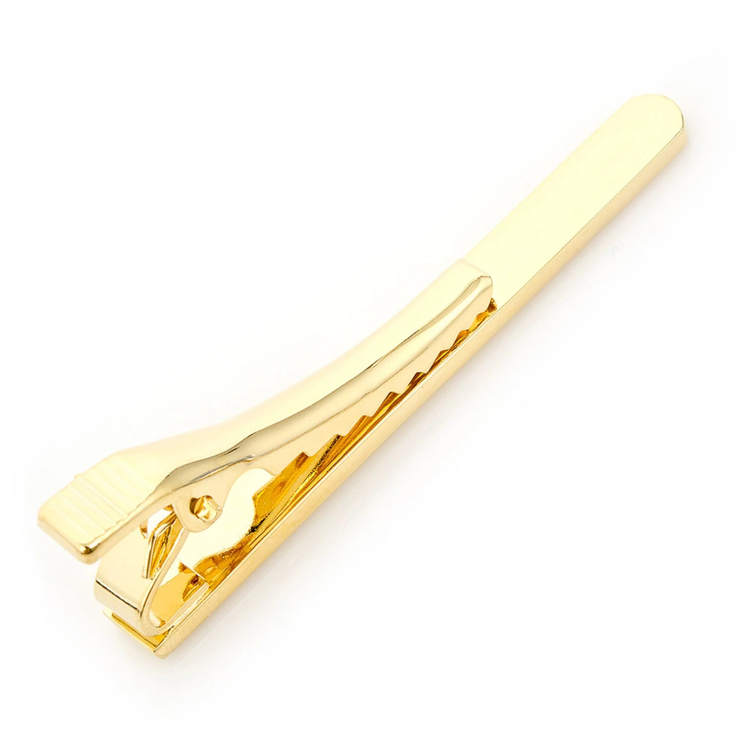 Gold Etched Lines Tie Clip - Image 3