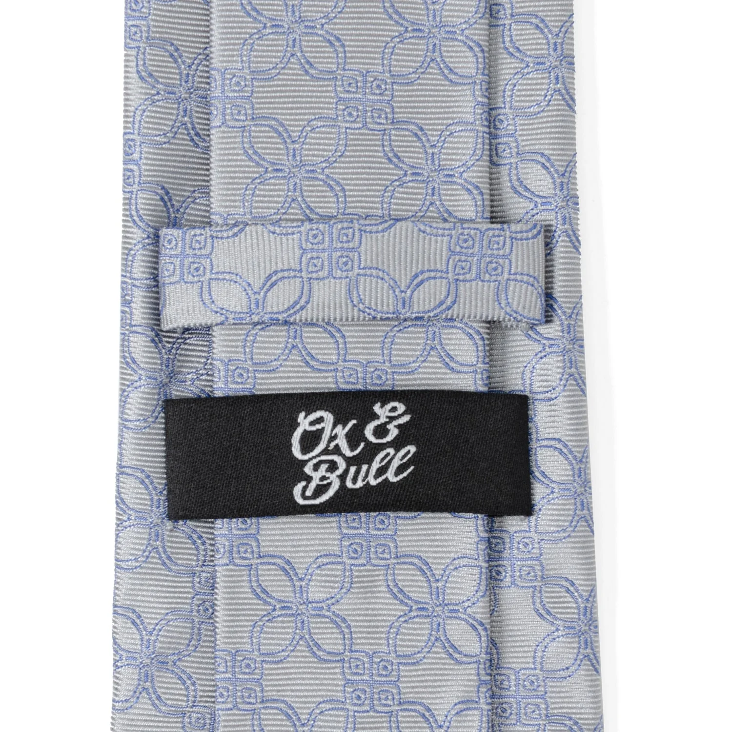 Gray Blue Art Deco Men's Tie - Image 5