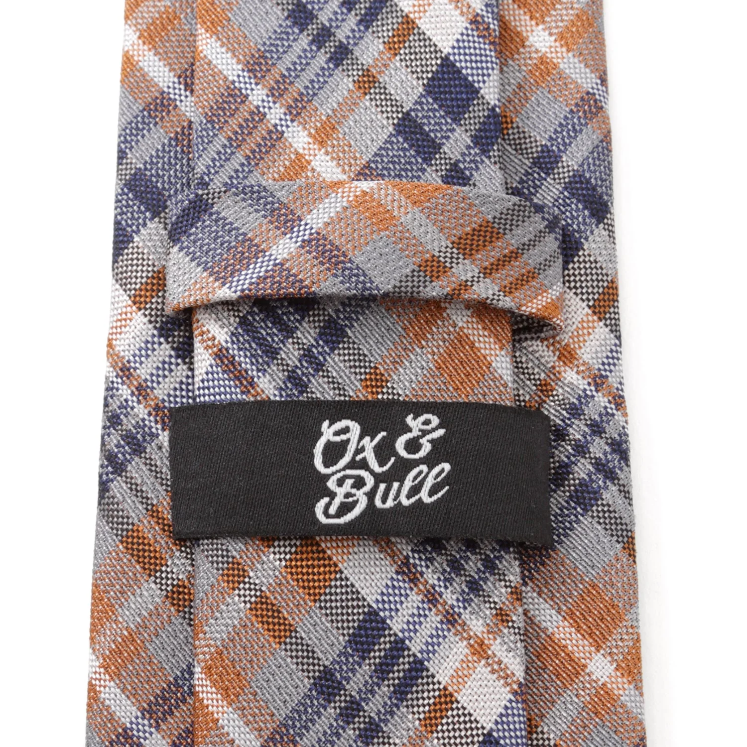 Gray Plaid Men's Tie - Image 5