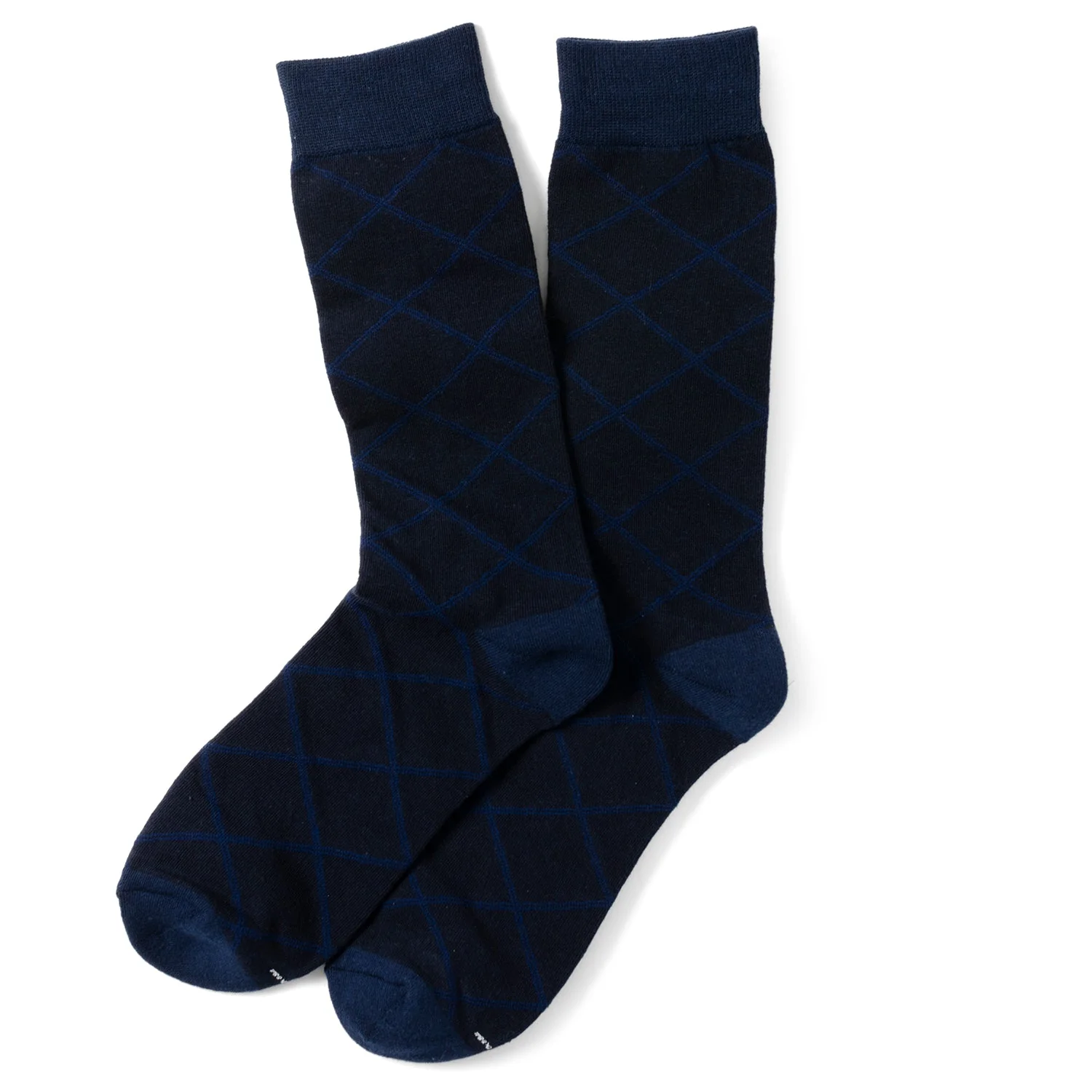 Grid Navy Men's Socks - Image 2
