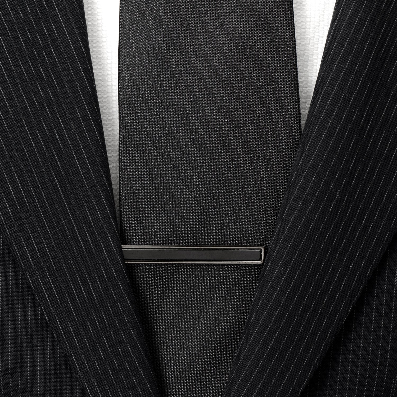 Gunmetal and Onyx Inlaid Tie Clip - Image 2