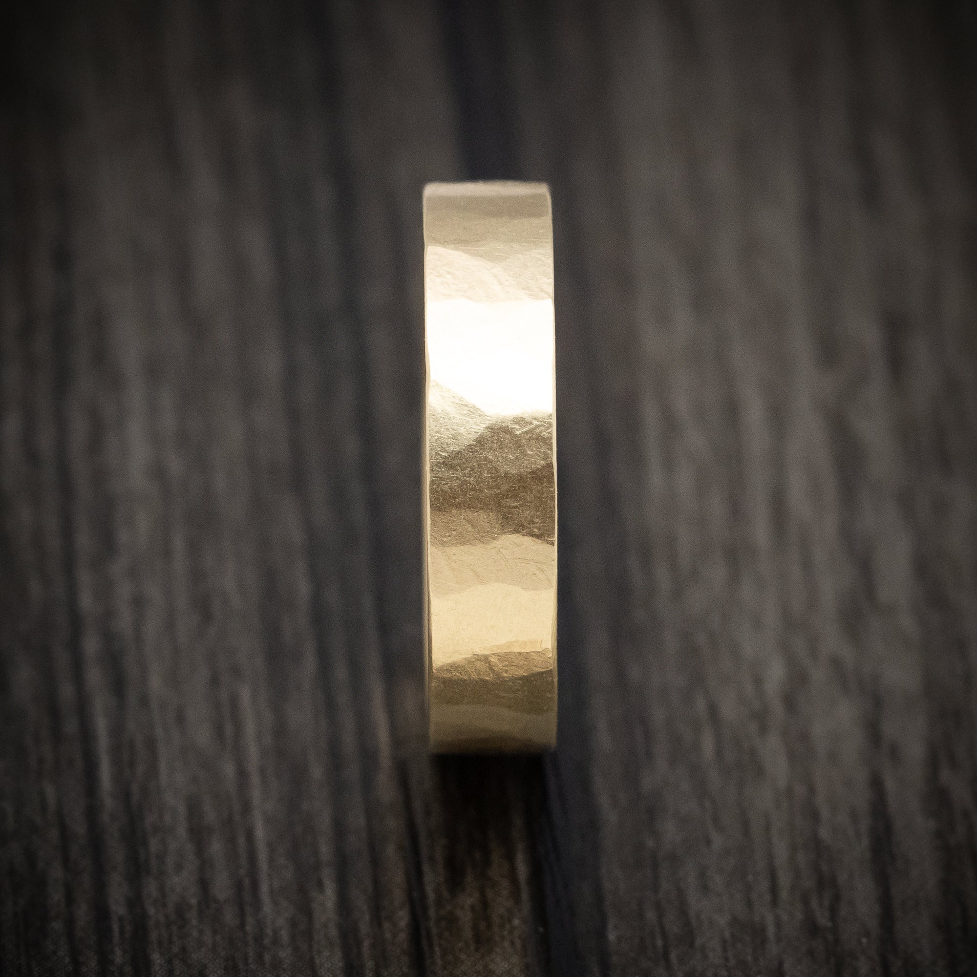 Hand-Forged 14K Gold Ring Custom Made Men's Band - Image 3