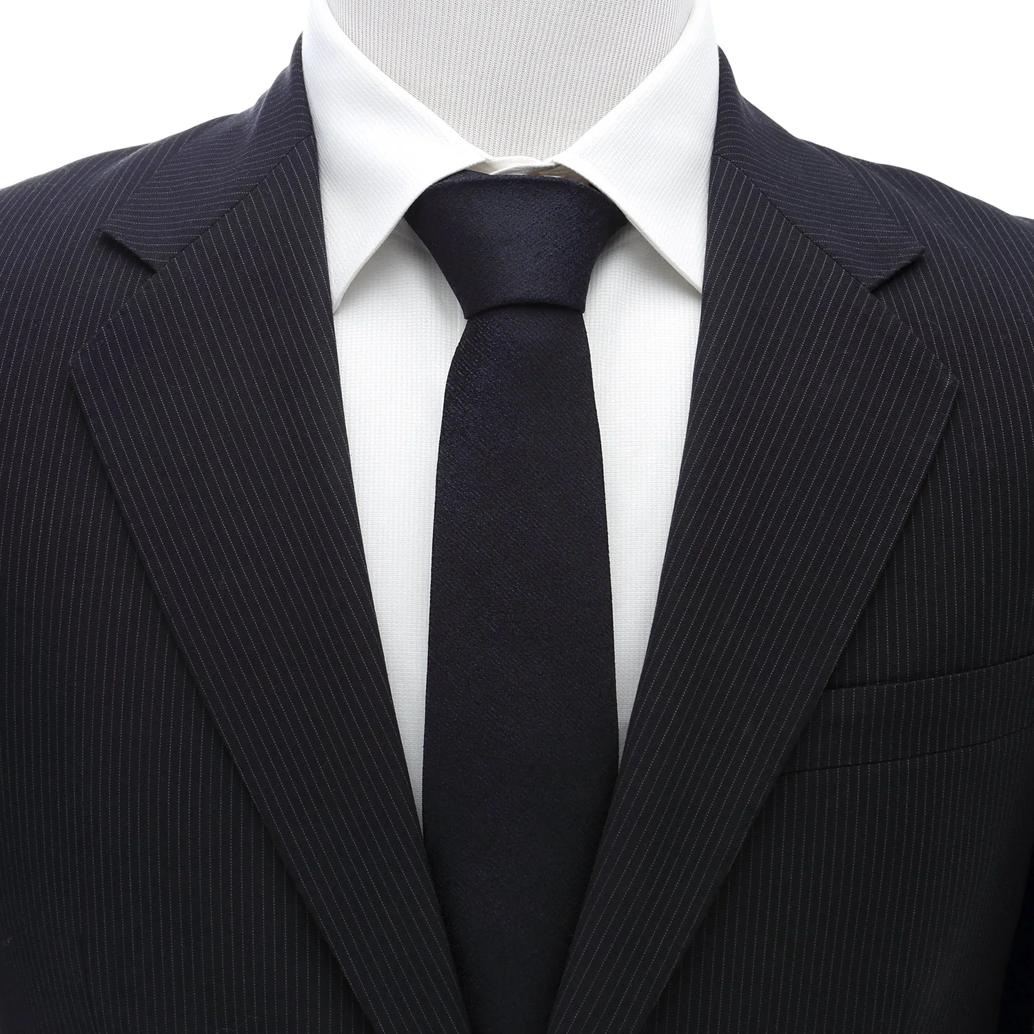 Heathered Blue Wool Men's Tie - Image 2