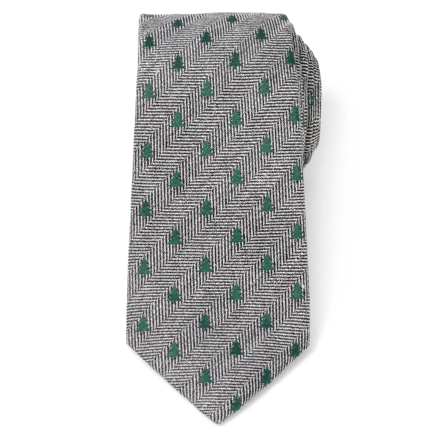 Holiday Tree Herringbone Tie - Image 3