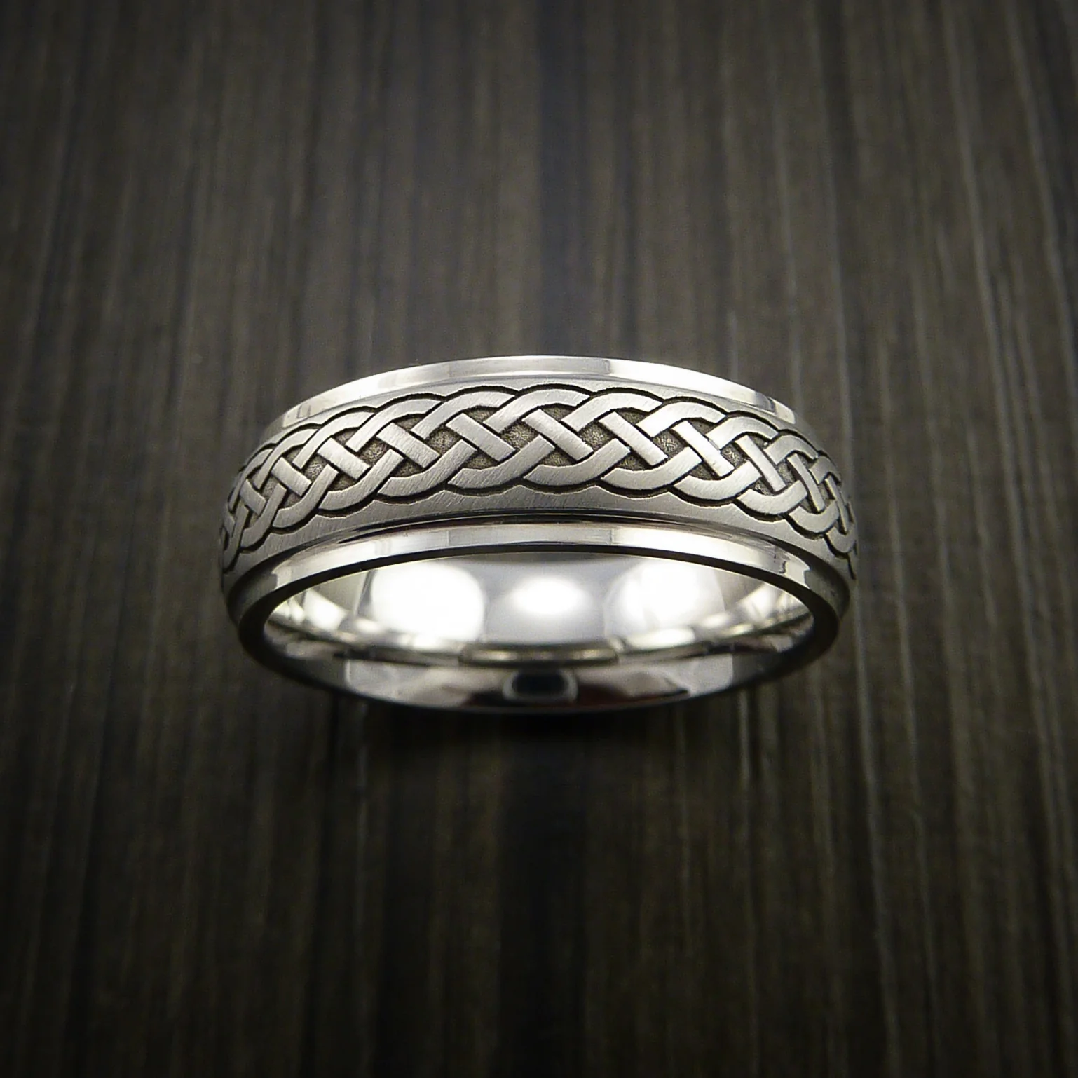Inconel Celtic Band Irish Knot Men's Ring Carved Pattern Design - Image 2
