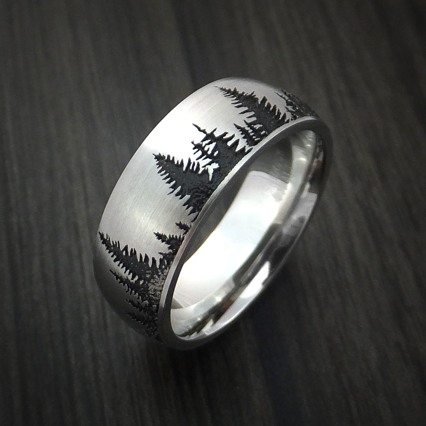 Inconel Tree Hunter Men's Ring Custom Made - Image 3