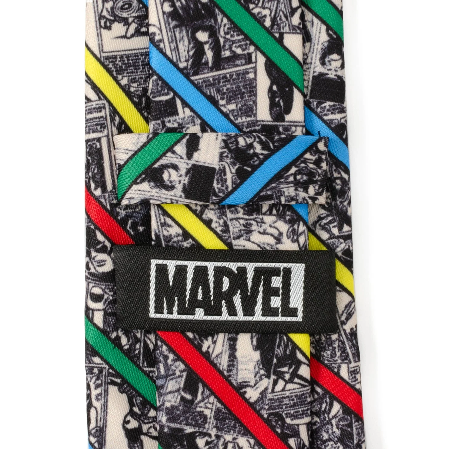 Marvel Comic Stripe Tan Men's Tie - Image 5