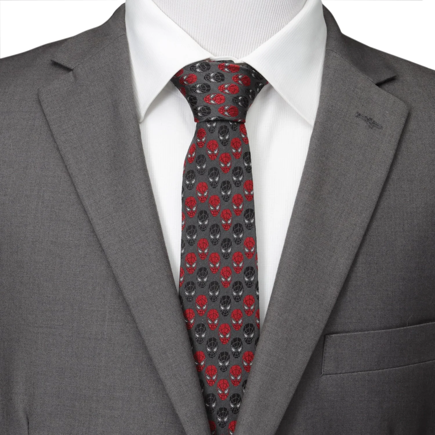 Marvel Spider-Man Chevron Red Black Men's Tie - Image 2
