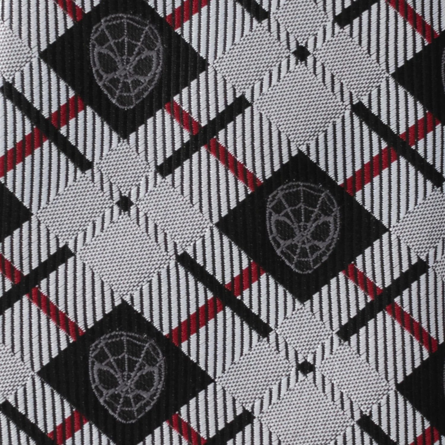 Marvel Spider-Man Plaid Black Men's Tie - Image 4