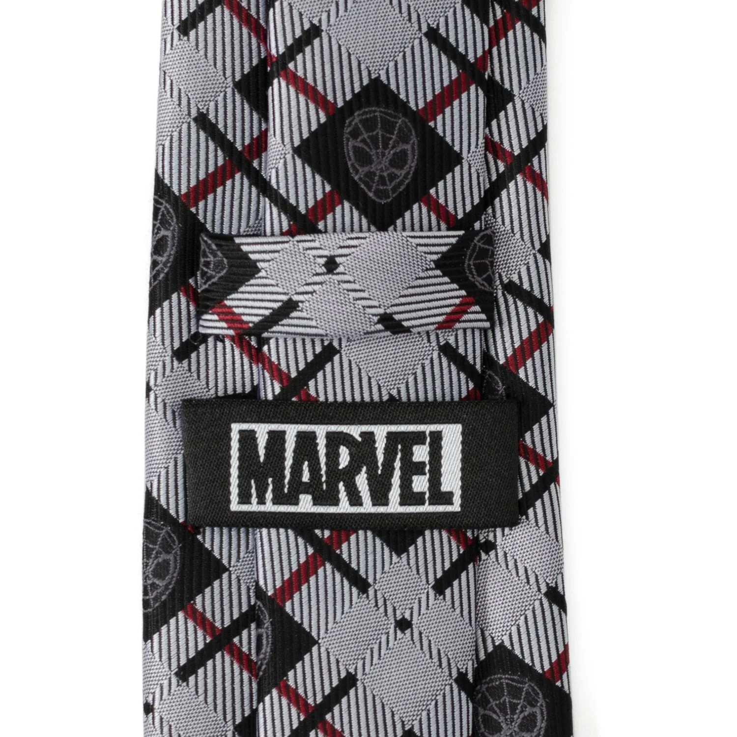 Marvel Spider-Man Plaid Black Men's Tie - Image 5