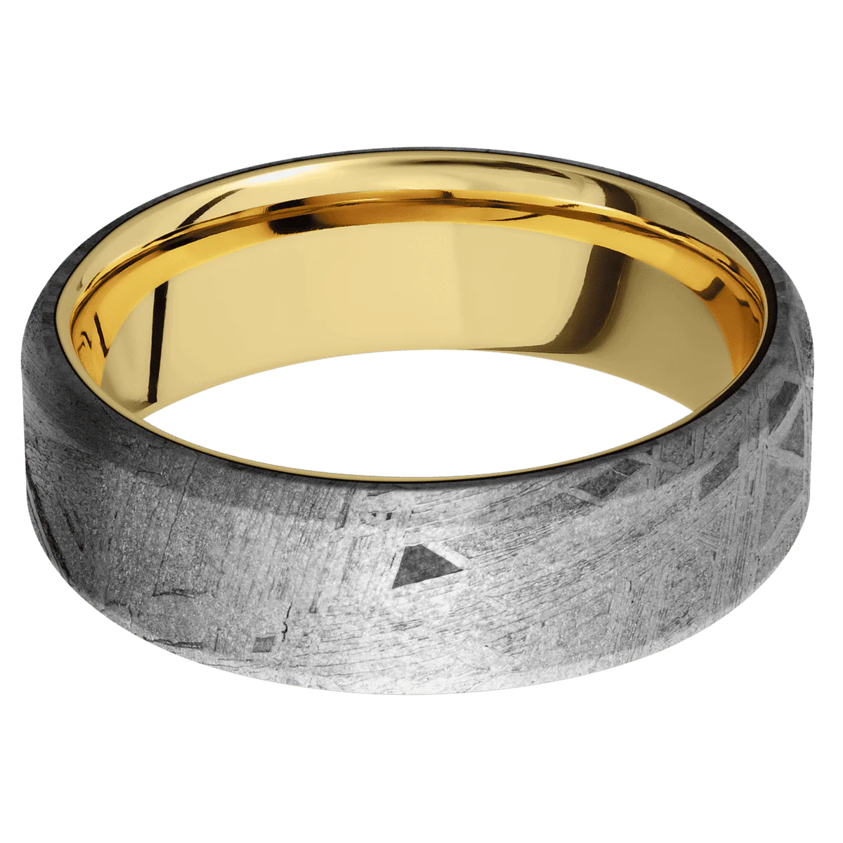 Meteorite + None Finish + 14K Yellow Gold - Image 3