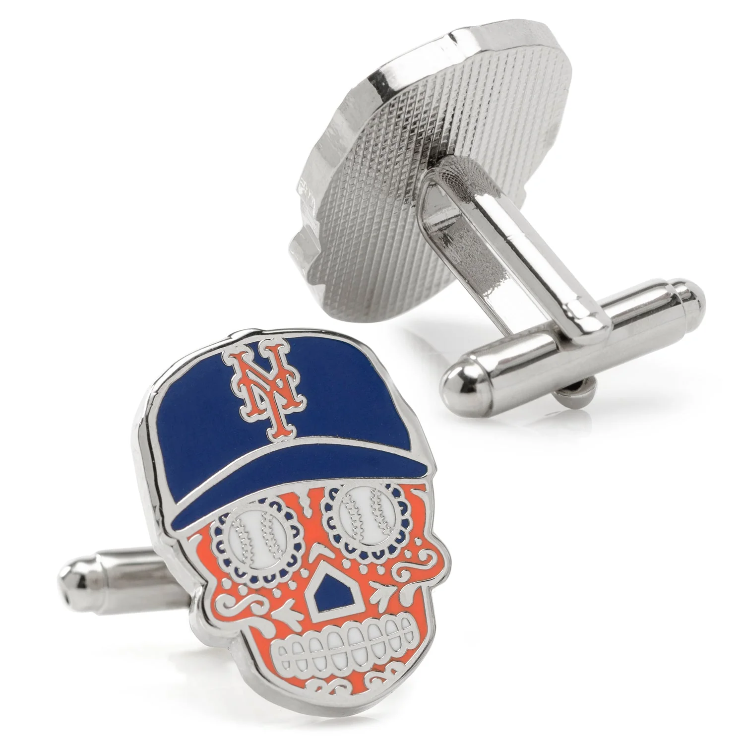 MLB New York Mets Sugar Skull Cufflinks - Image 2
