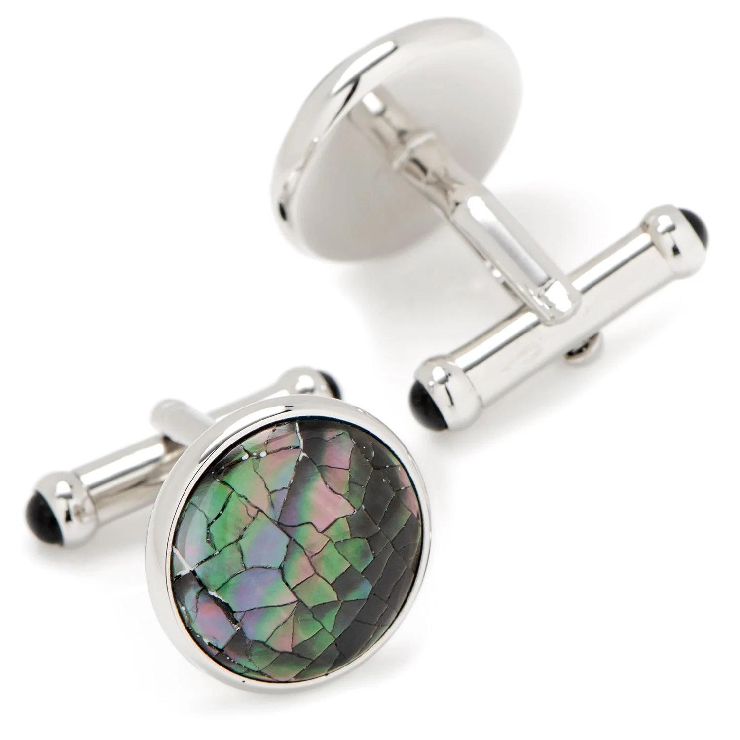 Mosaic Smoke Mother of Pearl Cufflinks - Image 2