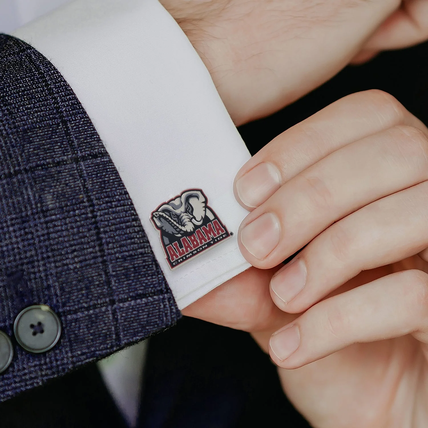 NCAA Alabama University Elephant Mascot Cufflinks - Image 2