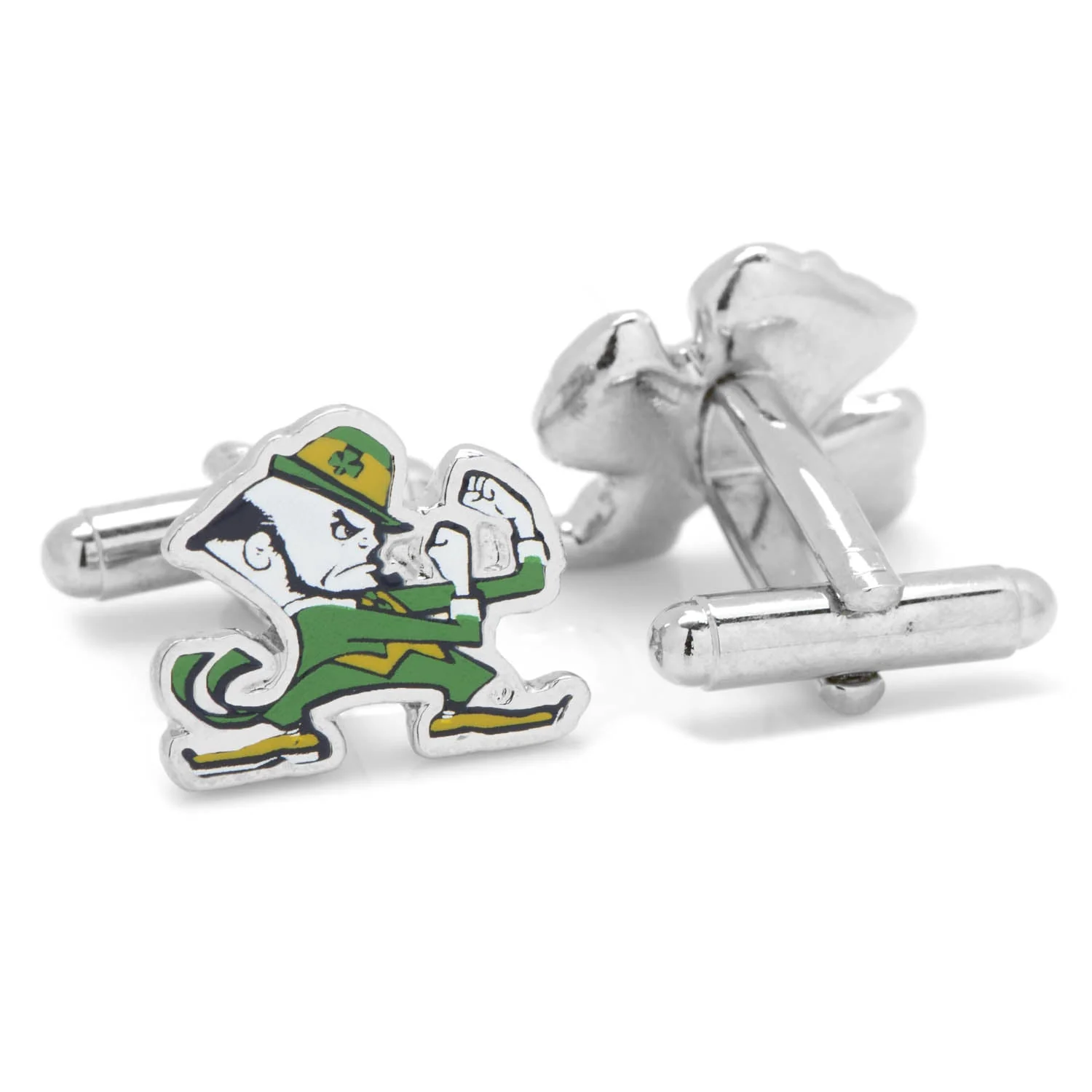 NCAA Notre Dame University Fighting Leprechaun Cufflinks - Image 2