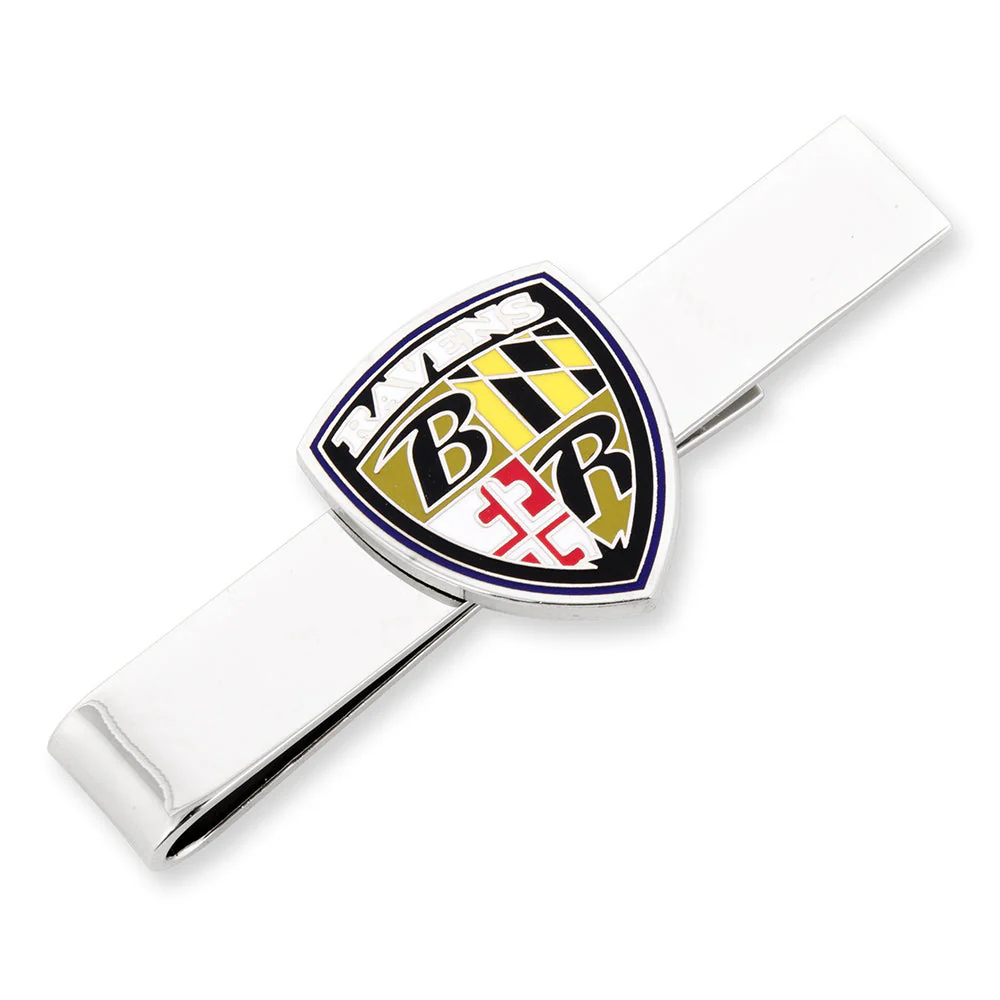 NFL Baltimore Ravens Cufflinks and Shield Tie Bar Gift Set - Image 5