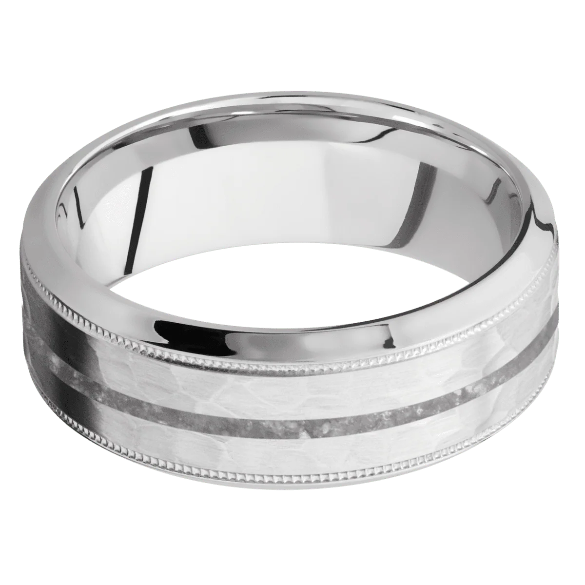 Palladium Silver + Hammer , Polish Finish - Image 3