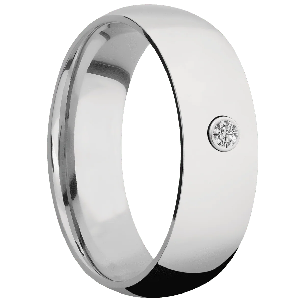 Palladium Silver + Polish Finish