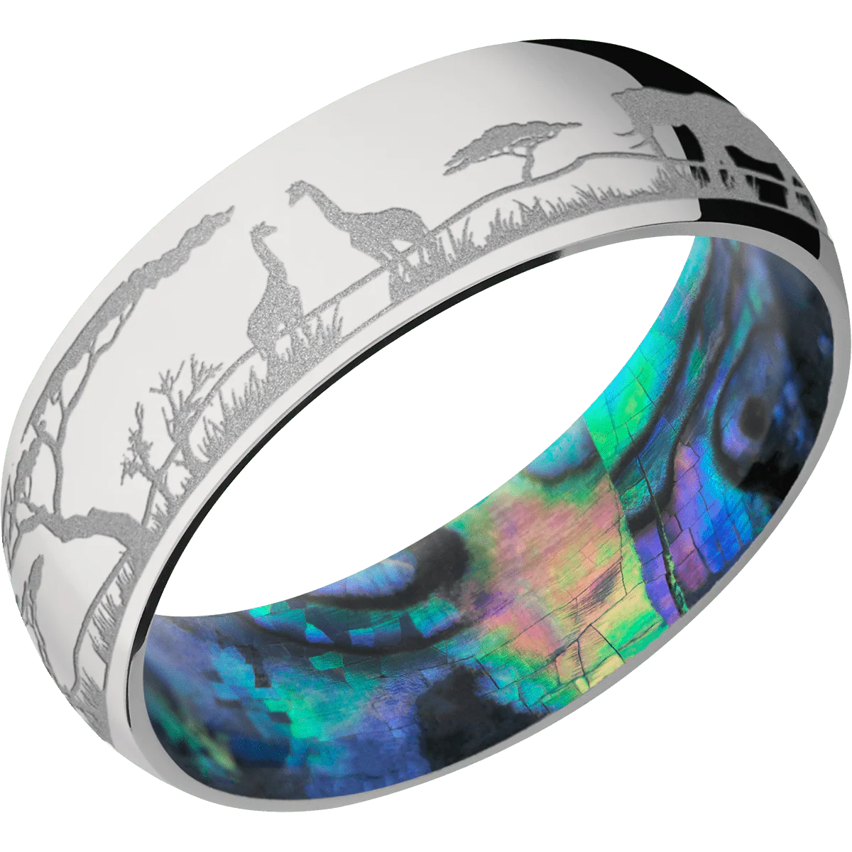 Palladium Silver + Polish Finish + Abalone - Image 2