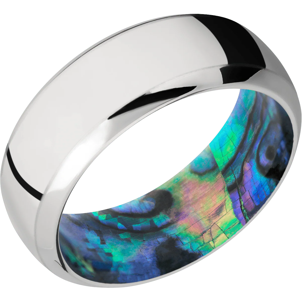 Palladium Silver + Polish , Polish Finish + Abalone - Image 2