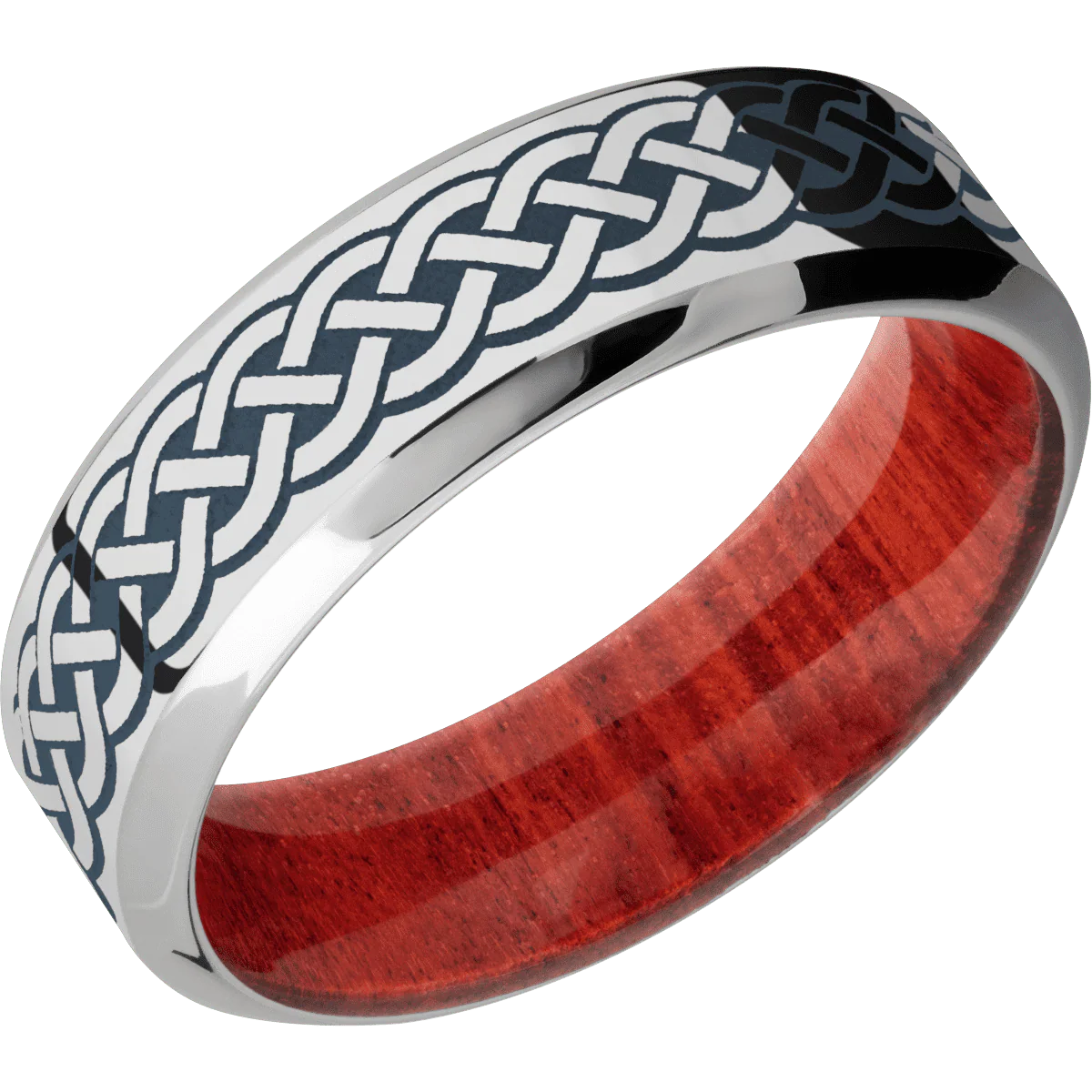 Palladium Silver + Polish , Polish Finish + Red Heart - Image 2