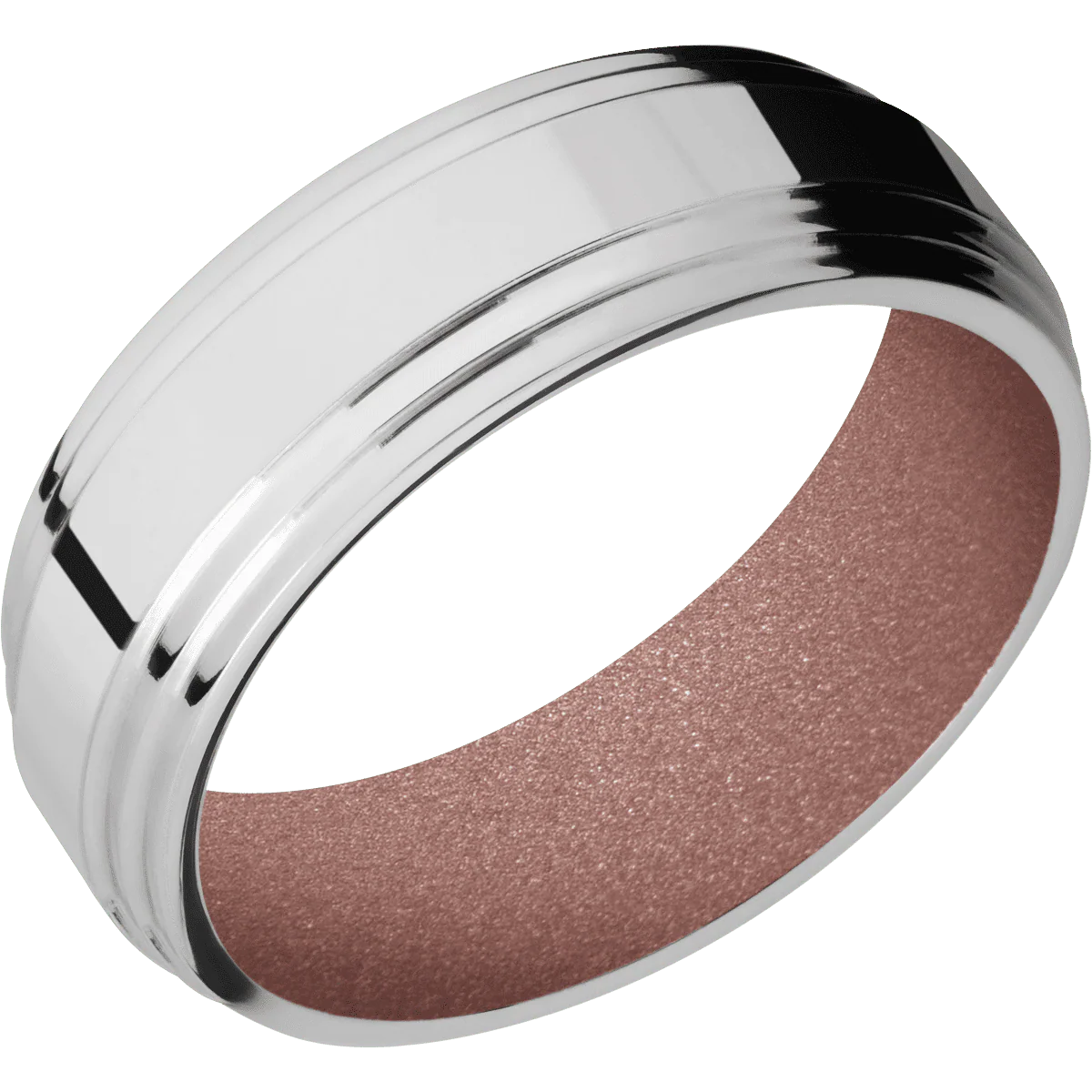 Palladium Silver + Polish , Polish Finish + Rose Gold - Image 2