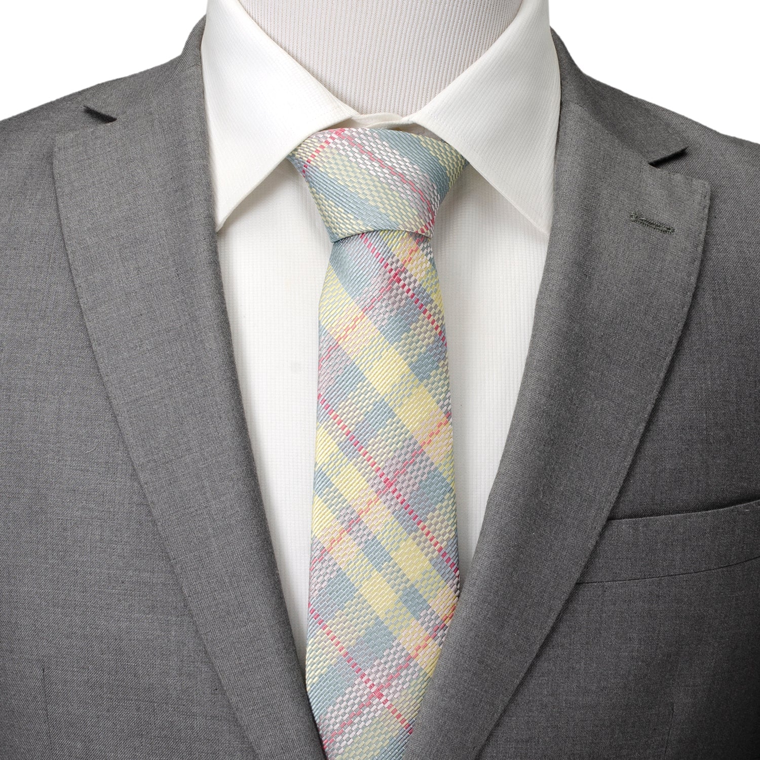 Pastel Plaid Men's Tie - Image 2